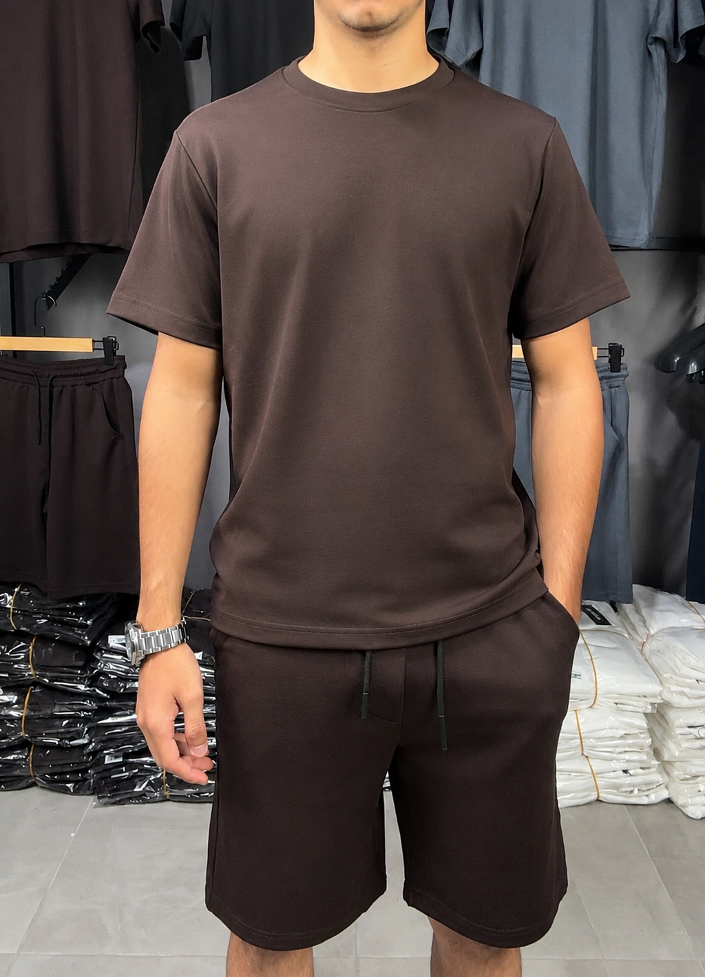 Yarı-Oversize Şort Takım