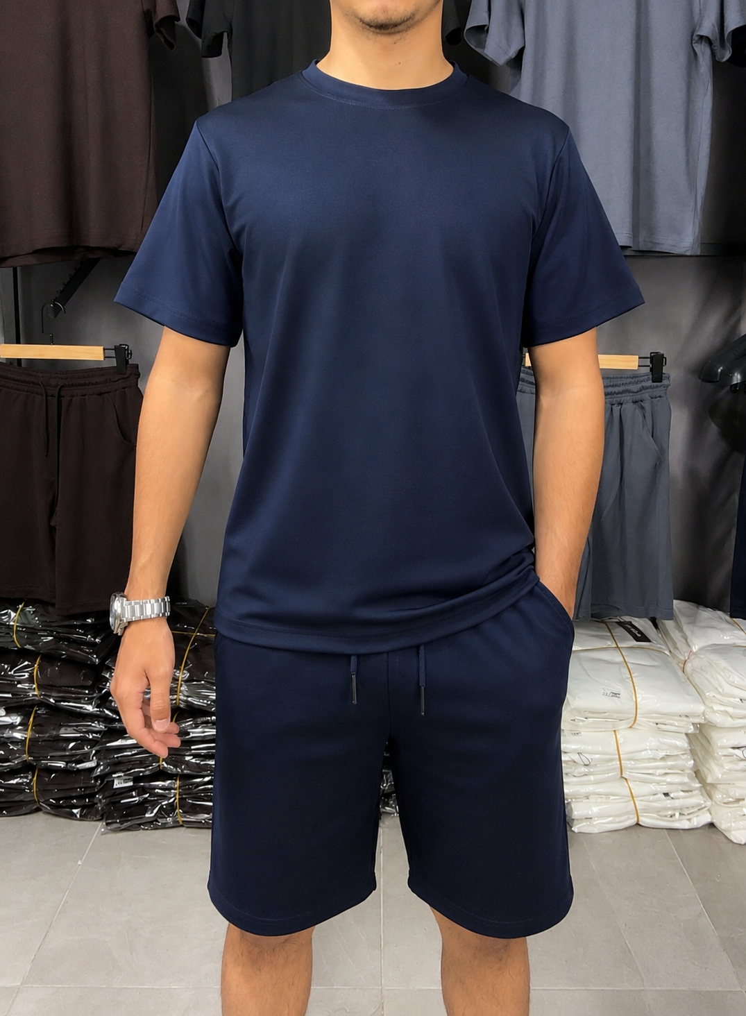 Yarı-Oversize Şort Takım